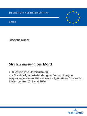 cover image of Strafzumessung bei Mord